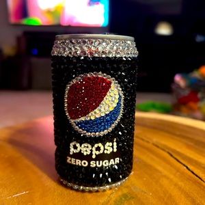 Blinged out Pepsi zero mini can